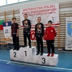 Mistrzostwa Polski Szkół Podstawowych U15 w zapasach w stylu klasycznym - zawodnicy na podium
