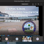 Zrzut ekranu z targów on-line - Zespół Szkół Ponadpodstawowych w Kleszczowie