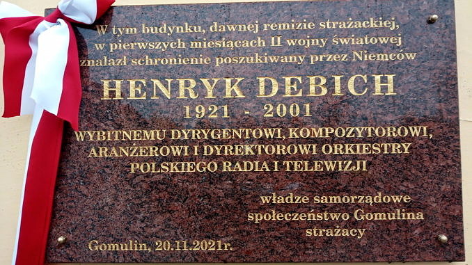 tablica poświęcona Henrykowi Debichowi