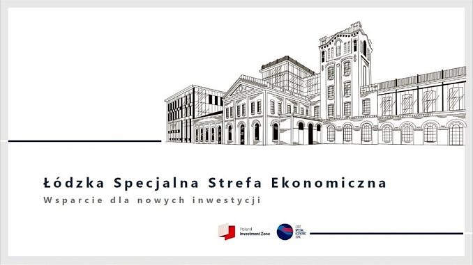 Rysunek pofabrycznych budynków w Łodzi - siedziny Łódzkiej Specjalnej Strefy Ekonomicznej
