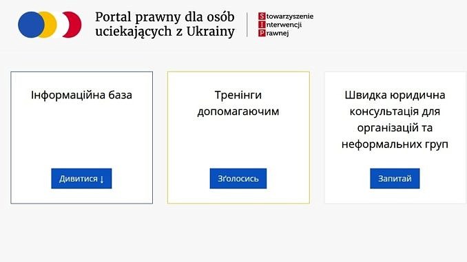 Portal prawny dla osób uciekających z Ukrainy