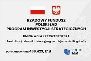 Baner - Polski ŁadProgram Inwestycji Strategicznych; na górze flaga i godło Polski