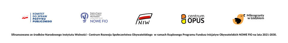 baner z logotypami opus NIW nowe Fio mikrogranty Łódzkie