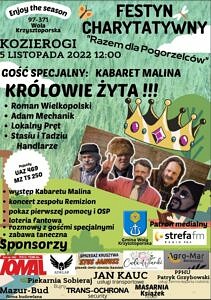 Festyn charytatywny w Kozierogach plakat - info jak w treści