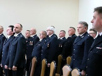 strażacy podczas zebrania