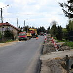 Prace budowlane na modernizowanej drodze Siomki Glina