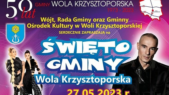 Plakat_święto gminy wola krzysztopolska_2023; dziewczyny z zespołu TOPKY i Stachursky