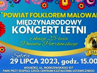 plakat koncert letni powiat folklorem malowany