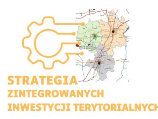 Strategia zintegrowanych Inwestycji Terytorialnych - plakat z mapka terytorium