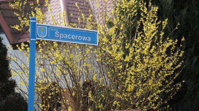 Ulica Spacerowa - tabliczka